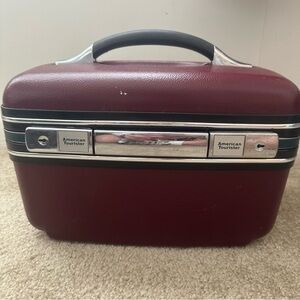 Vintage American Tourister Maroon Train Case